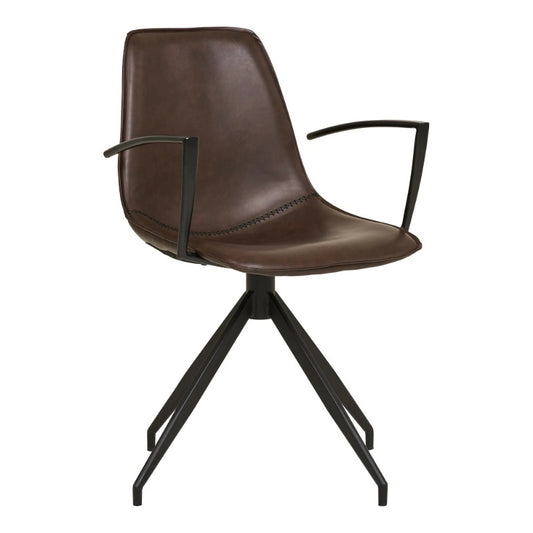 House Nordic 1001280-S Monaco Dining Chair in Dark Brown